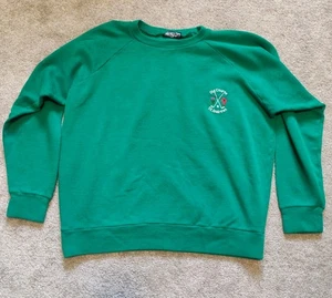 VTG St Andrews Green Pullover Sweater Crest Golf Sz 6 Small Courtelle Sweatshirt - Picture 1 of 6