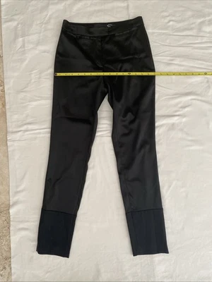Just Cavalli Black Stretch Satin Slim Trousers Pants Size 40/Small Pristine - Image 1 of 4