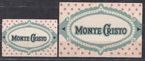 POLAND 1956 Matchbox Label Export - Cat.E#091a. A+B MONTE CRISTO - Imagen 1 de 1