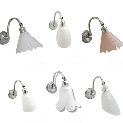 Applique moderna in metallo cromato e vetro specchio bagno parete a muro 1 LUCE - Image 1 of 4