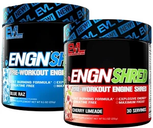 EVL ENGN Shred Hardcore Fat Burning Pre Workout Energy Drink Mix | Choose Flavor - Picture 1 of 16