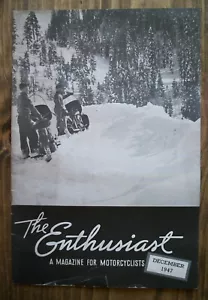The Enthusiast Magazine for Motorcyclists Harley Davidson December 1947 - Picture 1 of 6