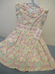 P44 Girls size 4 Multicolored Floral Smocked Dress by Bonnie Jean - Picture 1 of 10