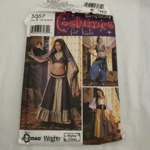 #5357 Simplicity Harem Girls peasant costume sewing pattern 7-14 - Picture 1 of 4