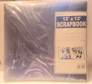 12x12 Dark Blue Memory Book ACID FREE Expandable Scrapbook With 28 Extra Pgs - Picture 1 of 4