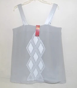 NWT Silk cami S Sequins Silver Gray Eileen Fisher Sleeveless top Straps M - Picture 1 of 5