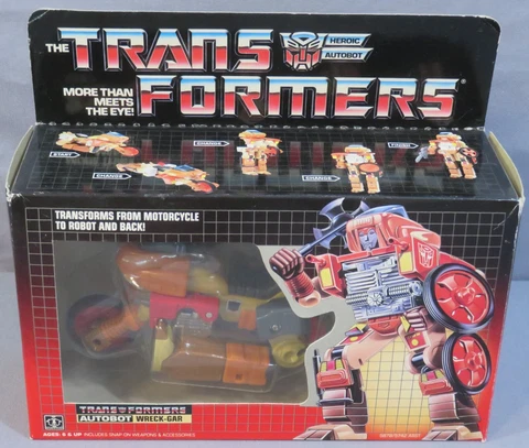 Transformers G1 "WRECK-GAR" Movie Autobot Factory Sealed Contents *NEW* 1986 Box Cover
