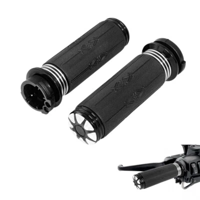 Fit For Harley Road King Softail Dyna 1" Motorcycle Handle Bar Hand Grips - Image 1 of 4