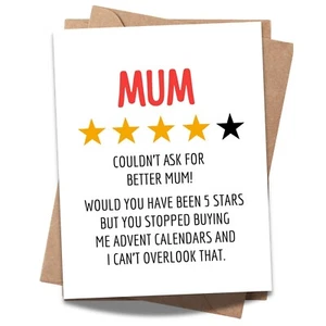 Funny Mum Card – Honest Mother’s Day or Birthday Greeting for Mum - Picture 1 of 7