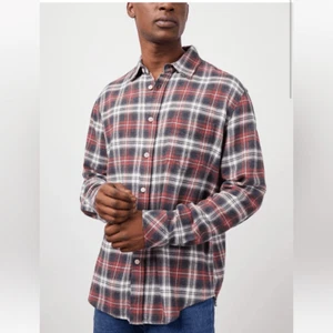 NWT Rails Lennox Plaid Flannel Shirt Red Melange Shadow size XXL - Picture 1 of 11