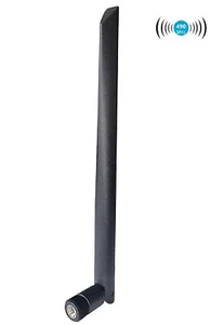 Antena 490 MHz (UHF) 5dBi SMA-J/TPEE/ 90° plegable/negra p. ej. LoRa, SmartHome - Imagen 1 de 6