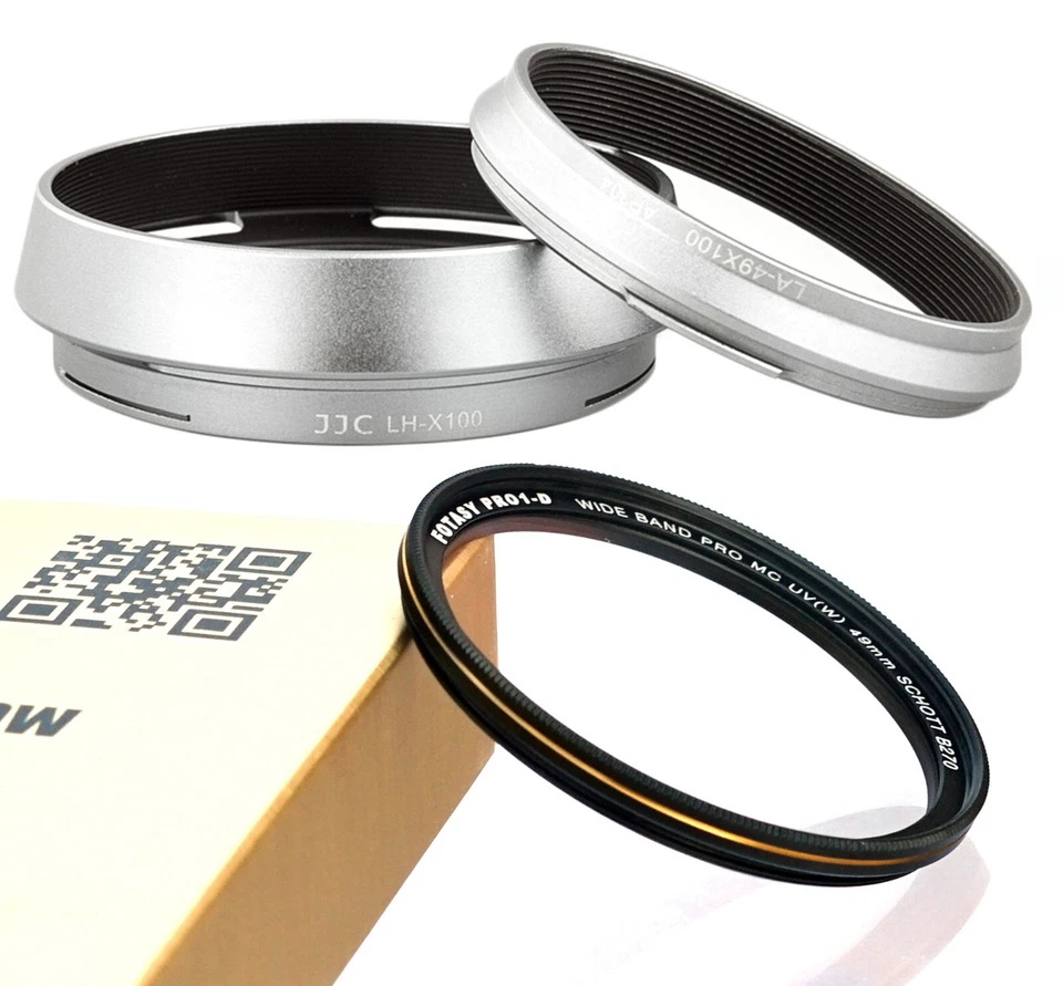 JJC BLACK Metal Lens Hood replace LH-X100 L for FUJIFILM X100F X100S X100T X100V