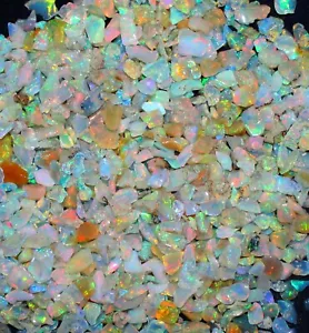 10 crt lot Opal rough, natural Ethiopian Opal Raw crystal small grade opal 3/5mm - Picture 1 of 4