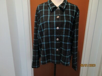 CHRISTOPHER & BANKS Women's Black/Turquoise Jacket Size XL - Image 1 of 4