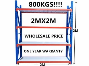 *2Mx2M* Garage Warehouse Steel Storage Shelving Shelves Racking Racks - Picture 1 of 6