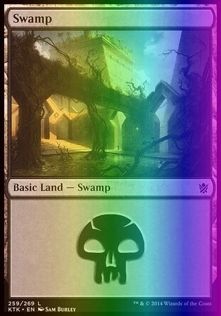 MTG Magic the Gathering Swamp (259/282) Khans of Tarkir MP FOIL - Image 1 of 1