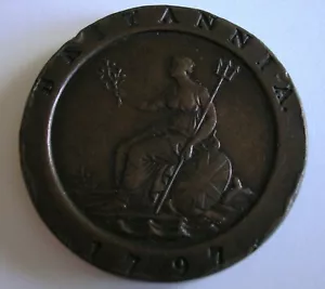 GREAT BRITAIN - BRITISH 2 PENCE - 2 PENNY - CARTWHEEL - 1797 - - Picture 1 of 10