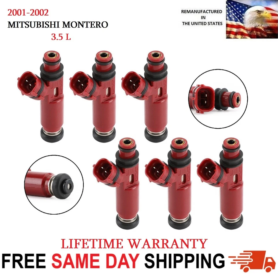 ✅ 6x inyectores de combustible originales mejorados para MITSUBISHI Montero 2001-02 3,5 L V6 Foto 1 de 1