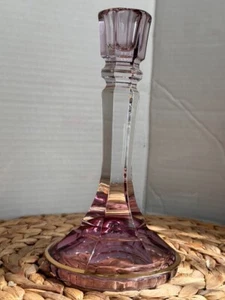 Vintage italienische gleiche Cristallerie Amethyst Kristall Kerzenständer, echter Bleischrei - Bild 1 von 12