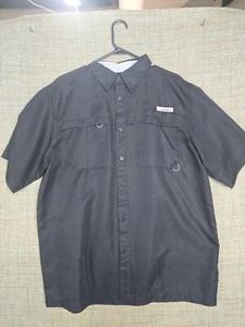 Camicia da Pesca Uomo Habit Manica Corta Ventilata Taglia Large Solare UPF 40+ Nera - Foto 1 di 13