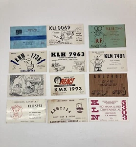 Ham Amateur Radio Call Cards Postcards - QSL Cards Lot Of 25- IL IA KY MI TN OH - Picture 1 of 4