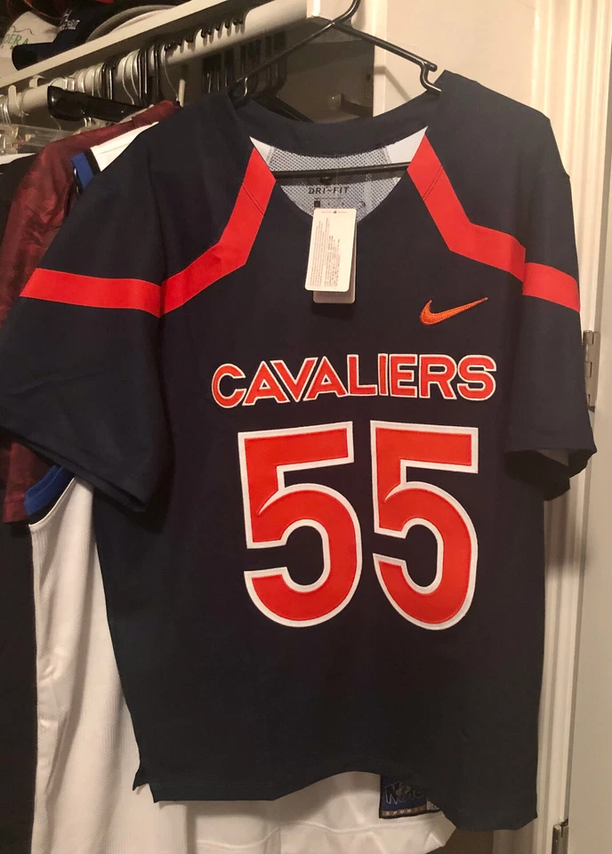 Nike Virginia Cavaliers Digital HyperElite Lacrosse Jersey Men's L Blue DC7647