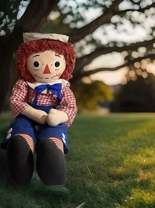 Kid Size 31” RAGGEDY ANDY Knickerbocker KTC, Original Clothes, 1960’s Vintage - Picture 1 of 14