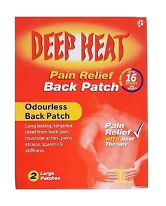 Parche grande de calor profundo para almohadillas para el dolor de espalda - Paquete de 2 NUEVOS parches grandes - Imagen 1 de 1