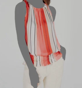 NWT $110 Alfani Women's Pink Sleeveless Crew-Neck Blouse Shirt Tank Top Size L - Picture 1 of 1