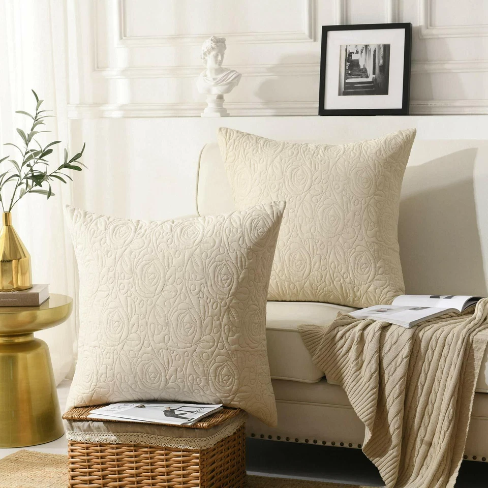 Pack de 2 fundas MarCielo Euro Sham 26x26, gris/blanco Foto 1 de 1