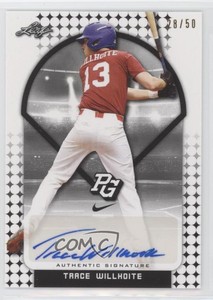2018 Leaf Perfect Game National Showcase Black /50 Trace Willhoite #BA-TW1 Auto