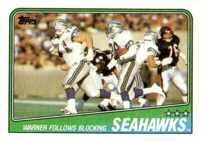 1988 Topps #130 Seahawks Team Leaders - Curt Warner Seattle Seahawks - Image 1 of 2