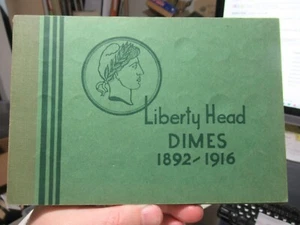 Colección de monedas de diez centavos Liberty Barber 1892-1916 en álbum antiguo con 37 monedas, monedas más bonitas - Imagen 1 de 11