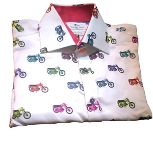 Claudio Lugli Motorcycle Shirt White Size M 39" Chest 100% Pure Cotton - Bild 1 von 16