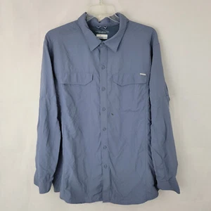 Columbia Herren Hemd Gr. XXL Langarm Silver Ridge BLAU Wandern Angeln * FLECKEN - Bild 1 von 17