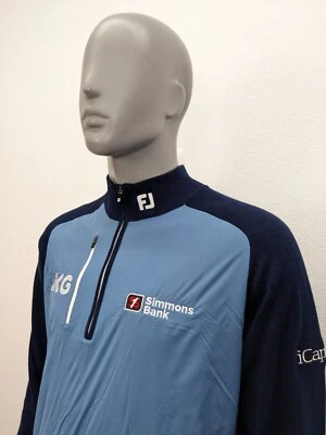 FootJoy Tour Issue Tech Sweater Mens Medium Blue Wool Blend - Image 1 of 4