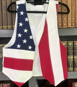Vintage 1993 American Flag Vest Limited Edition, LTD Francisco Size Small USA - Picture 1 of 7