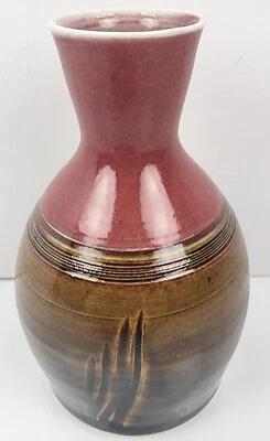 Vaso de cerâmica feito à mão 5,25" decoração decorativa marrom pote vermelho Jay - Imagem 1 de 4