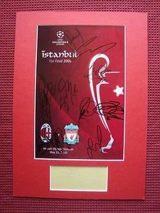 LIVERPOOL ISTANBUL 10 SIGNED 2005 FINAL PROGRAMME COVER A3 MOUNTED DISPLAY-PHOTO - Bild 1 von 10