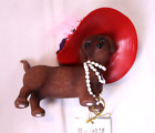 Hamilton Collection Divas With Hat-Titude 2010 "Red Hot Mama" Dachshund Figurine