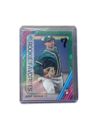 Jesus Luzardo 2020 Bowman ROTY Favorites Green Refractor 86/99 ROYF-JL - Image 1 of 2