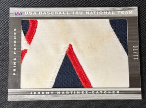 Jeremy Martinez Prime Jumbo Logo Patch #/20 Panini 2011 Limited USA Baseball - Picture 1 of 2