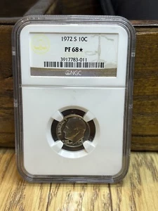 1972-S NGC PF68 ULTRA CAMEO 10C ROOSEVELT DIME #011 - Picture 1 of 5