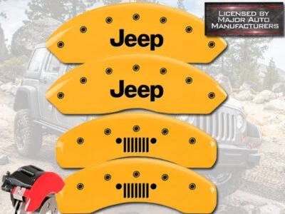 2003-2006 "Jeep" Wrangler Front Rear Yellow MGP Brake Disc Caliper Covers Grill - Image 1 of 4