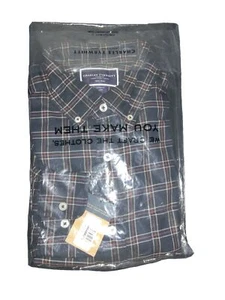 Button-Down Collar Non-Iron Twill Triple Windowpane Shirt - Burnt Orange-O7 - Picture 1 of 4