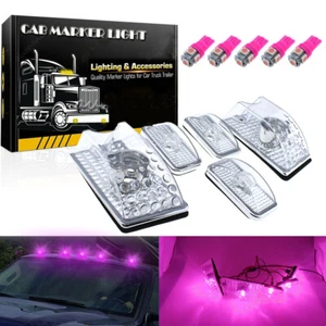 Clear Lens Roof marker light W/ T10 Pink Bulbs Kit Assembly for Hummer H2 03-09 - Foto 1 di 8