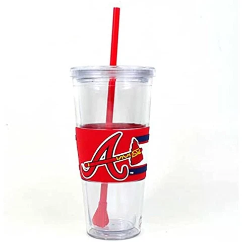 MLB Atlanta Braves Hype Straw Tumbler, 22-ounce Cover