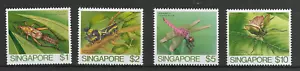 SINGAPORE @ 1985 Dragonfly Spider Grasshopper 461-464 MNH iNice prezzo @As.555 - Foto 1 di 1