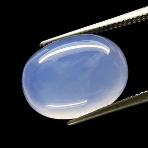 6.49ct Alluring! BIG! Oval Cabochon 13x9.8mm Natural Lavender Chalcedony, Africa - Picture 1 of 4