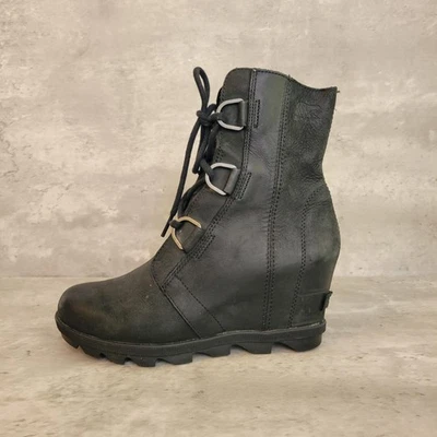 Botas Sorel Joan of Arctic Wedge II para mujer talla 7,5 cuero impermeables con cordones Foto 1 de 4